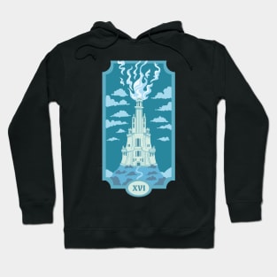 Tarot Card: The Tower Hoodie